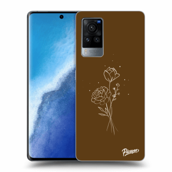 Θήκη για Vivo X60 Pro 5G - Brown flowers