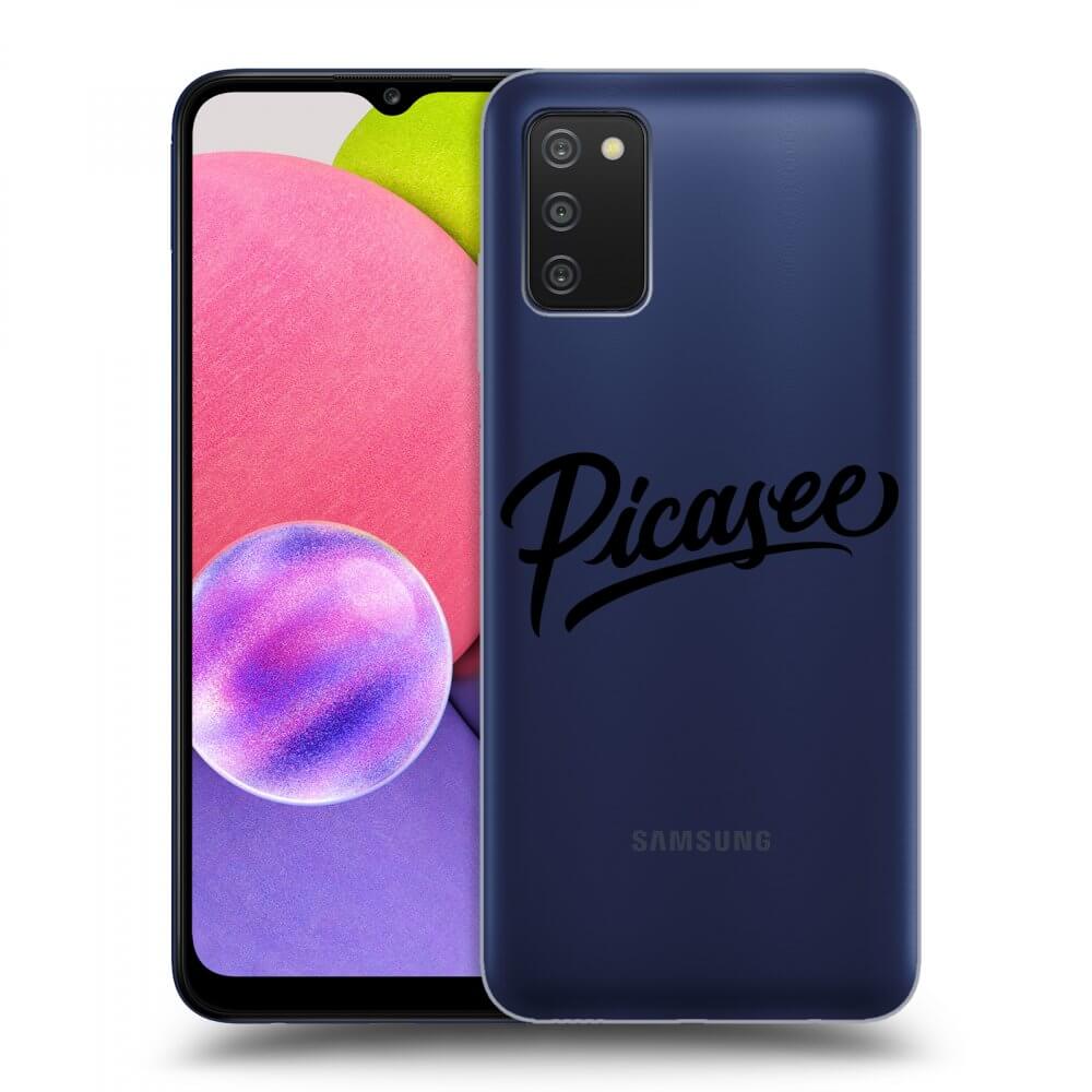 Picasee διαφανής θήκη σιλικόνης Samsung Galaxy A03s A037G - Picasee - black