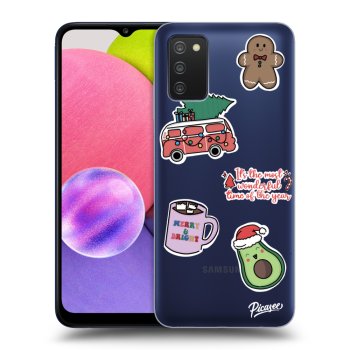 Θήκη για Samsung Galaxy A03s A037G - Christmas Stickers