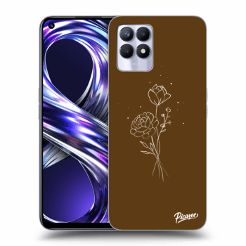 Θήκη για Realme 8i - Brown flowers