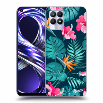 Θήκη για Realme 8i - Pink Monstera