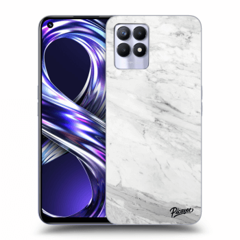 Θήκη για Realme 8i - White marble