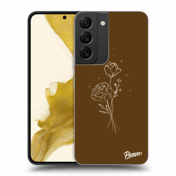 Θήκη για Samsung Galaxy S22 5G - Brown flowers
