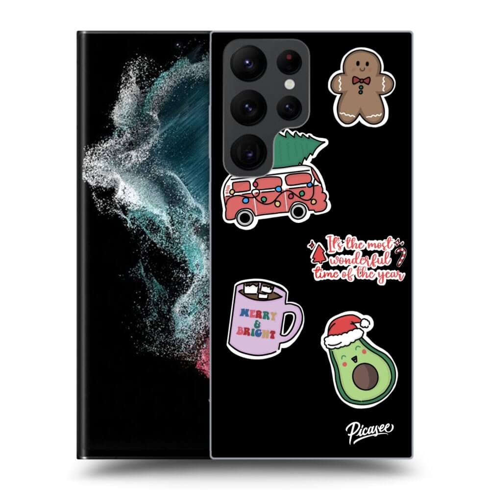 Picasee ULTIMATE CASE PowerShare για Samsung Galaxy S22 Ultra 5G - Christmas Stickers