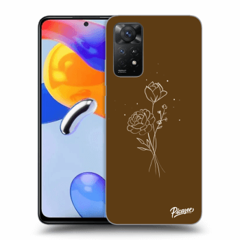 Θήκη για Xiaomi Redmi Note 11 Pro 5G - Brown flowers