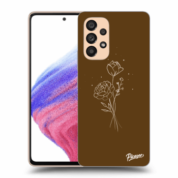 Θήκη για Samsung Galaxy A53 5G - Brown flowers