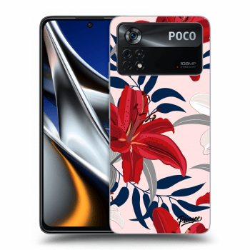 Θήκη για Xiaomi Poco X4 Pro 5G - Red Lily