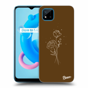 Θήκη για Realme C11 (2021) - Brown flowers