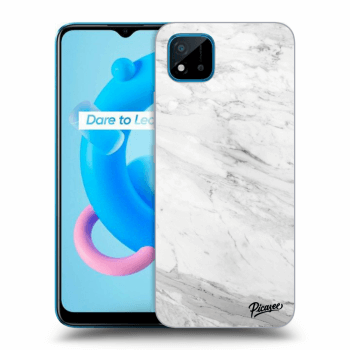 Θήκη για Realme C11 (2021) - White marble