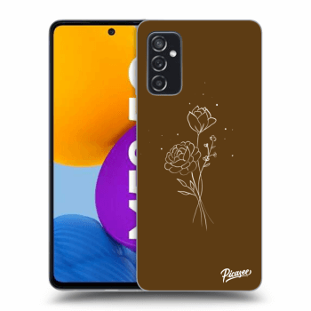 Θήκη για Samsung Galaxy M52 5G - Brown flowers