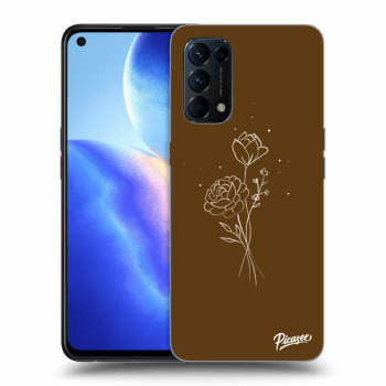 Θήκη για OPPO Reno 5 5G - Brown flowers