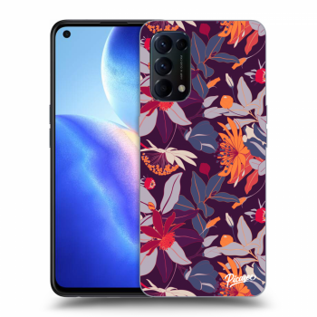 Θήκη για OPPO Reno 5 5G - Purple Leaf