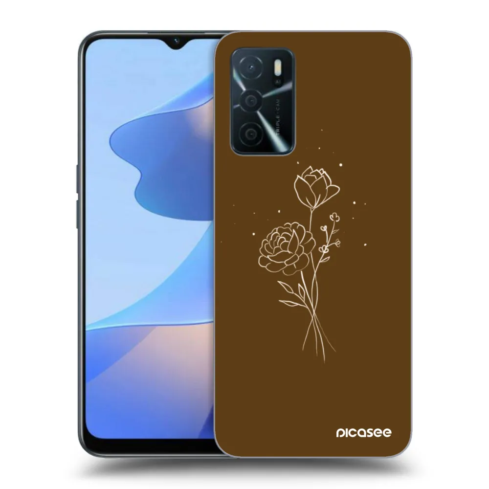 Picasee ULTIMATE CASE για OPPO A16s - Brown flowers