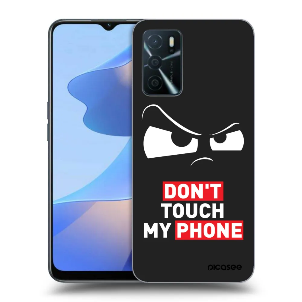 Picasee Μαύρη θήκη σιλικόνης για OPPO A16s - Cloudy Eye - Transparent