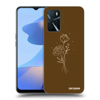 Θήκη για OPPO A16s - Brown flowers