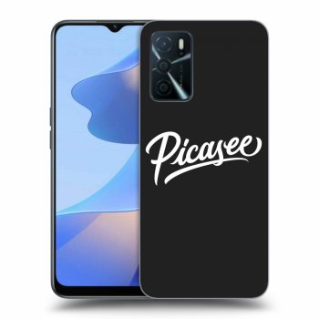 Picasee Μαύρη θήκη σιλικόνης για OPPO A16s - Picasee - old logo - white