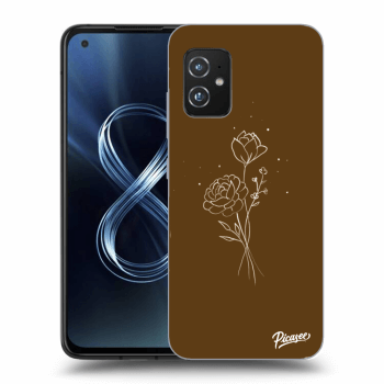 Θήκη για Asus Zenfone 8 ZS590KS - Brown flowers