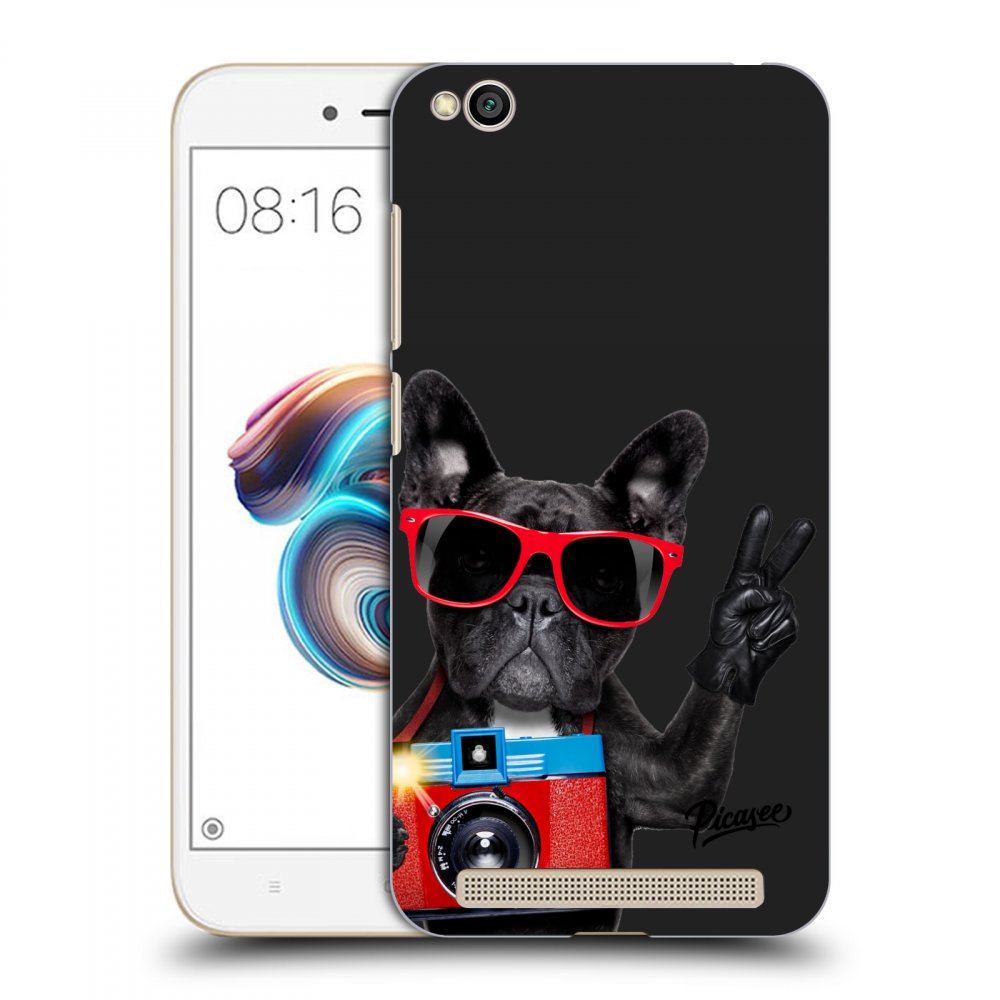 Picasee Μαύρη θήκη σιλικόνης για Xiaomi Redmi 5A - French Bulldog