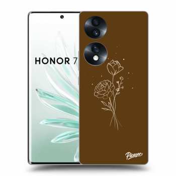 Θήκη για Honor 70 - Brown flowers