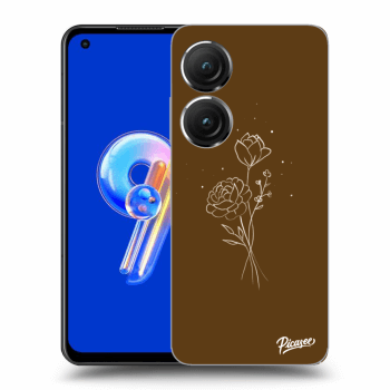 Θήκη για Asus Zenfone 9 - Brown flowers