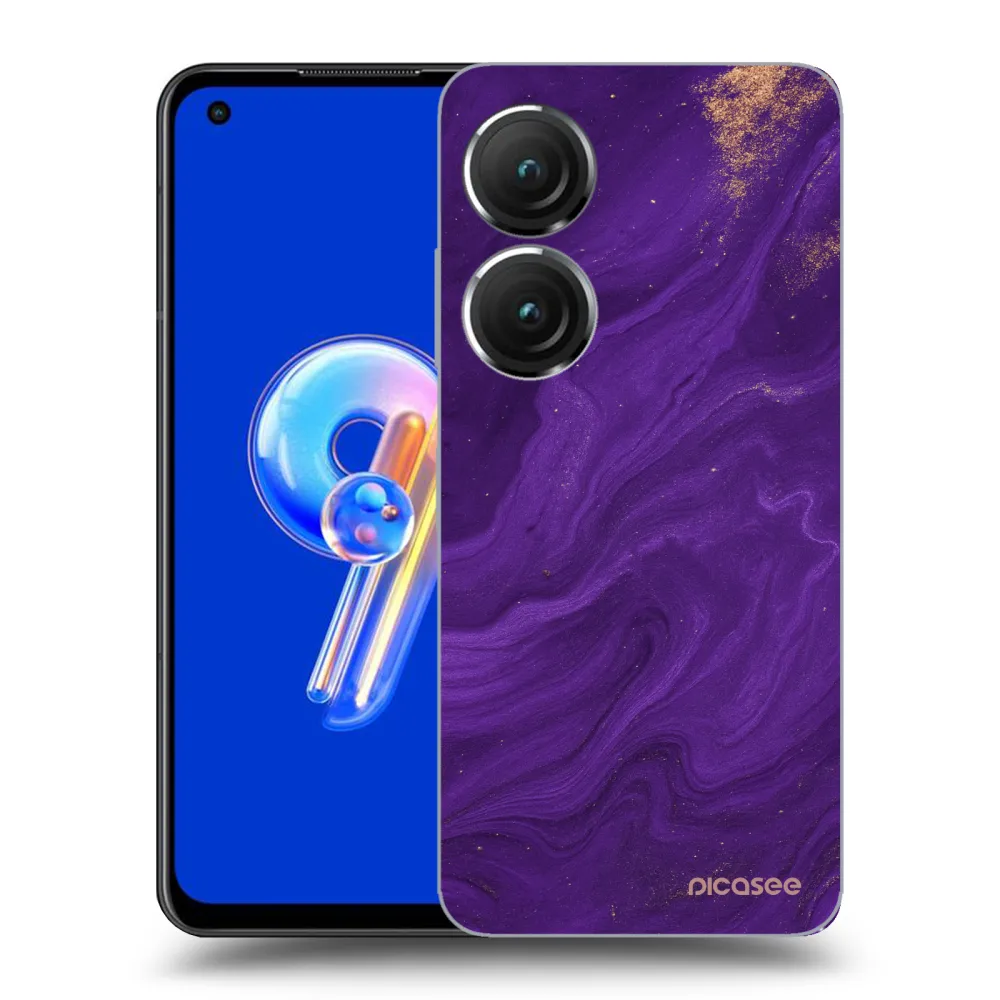 Picasee διαφανής θήκη σιλικόνης Asus Zenfone 9 - Purple