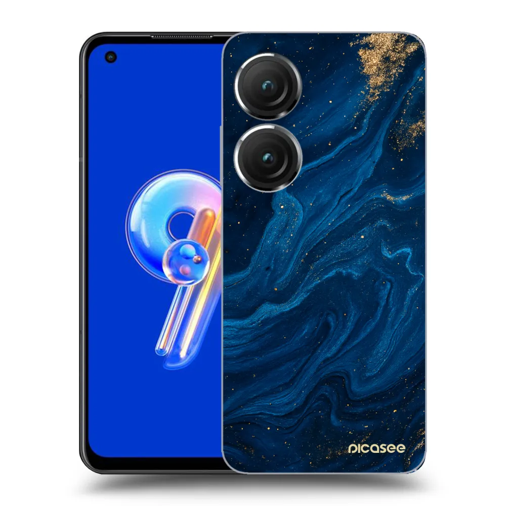 Picasee διαφανής θήκη σιλικόνης Asus Zenfone 9 - Blue