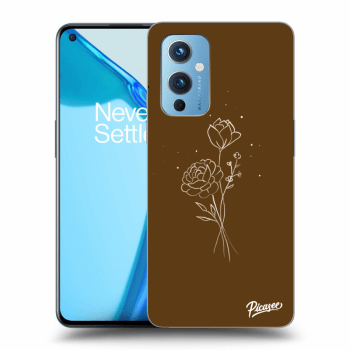 Θήκη για OnePlus 9 - Brown flowers