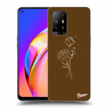 Θήκη για OPPO A94 5G - Brown flowers