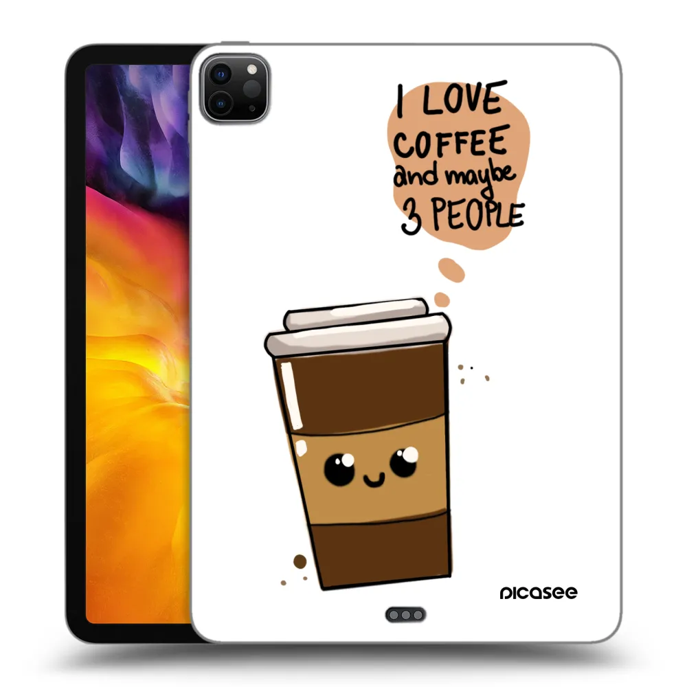 Picasee Μαύρη θήκη σιλικόνης για Apple iPad Pro 11" 2022 M2 (4.generace) - Cute coffee