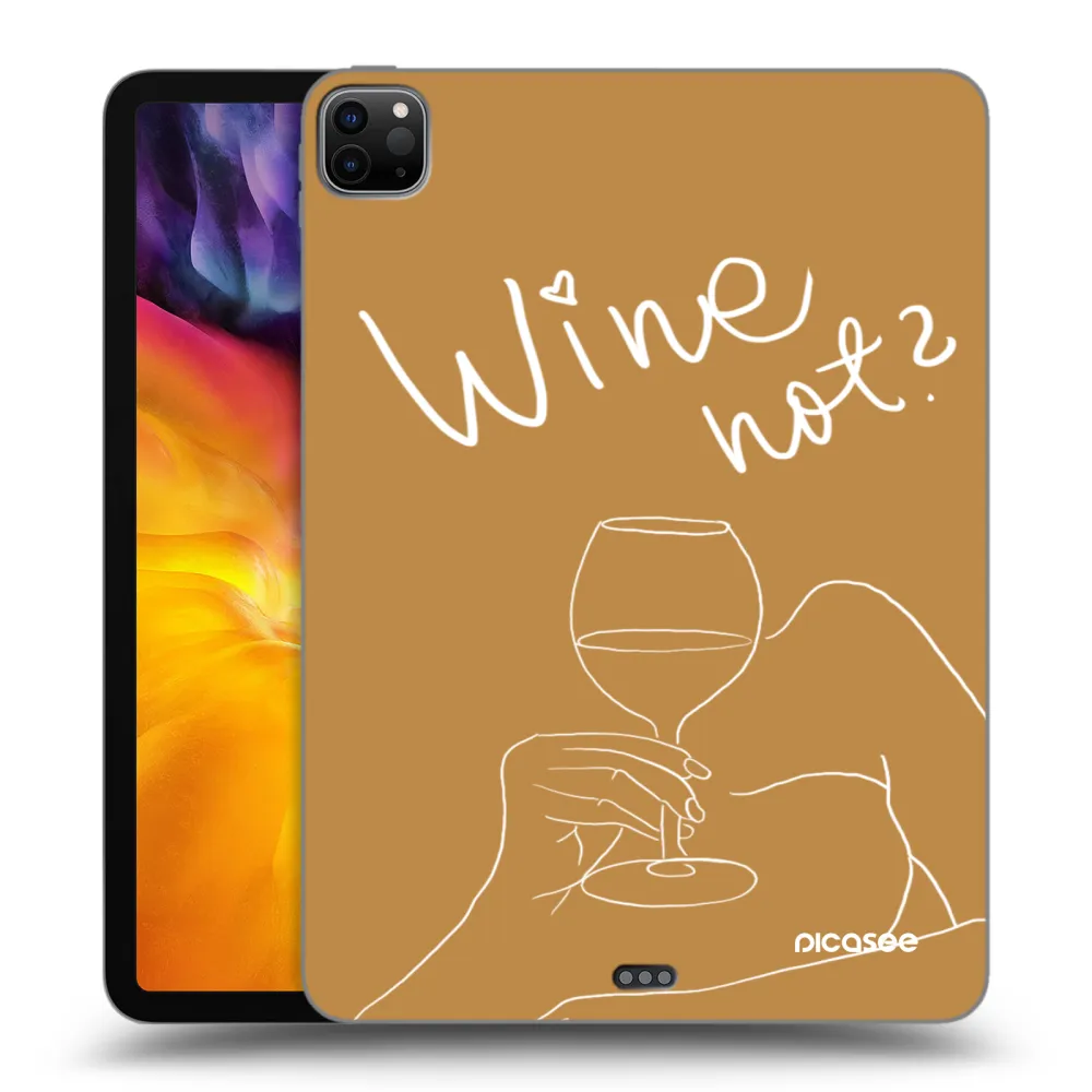 Picasee Μαύρη θήκη σιλικόνης για Apple iPad Pro 11" 2022 M2 (4.generace) - Wine not