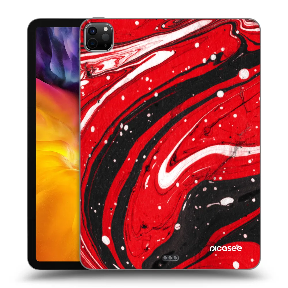 Picasee Μαύρη θήκη σιλικόνης για Apple iPad Pro 11" 2022 M2 (4.generace) - Red black