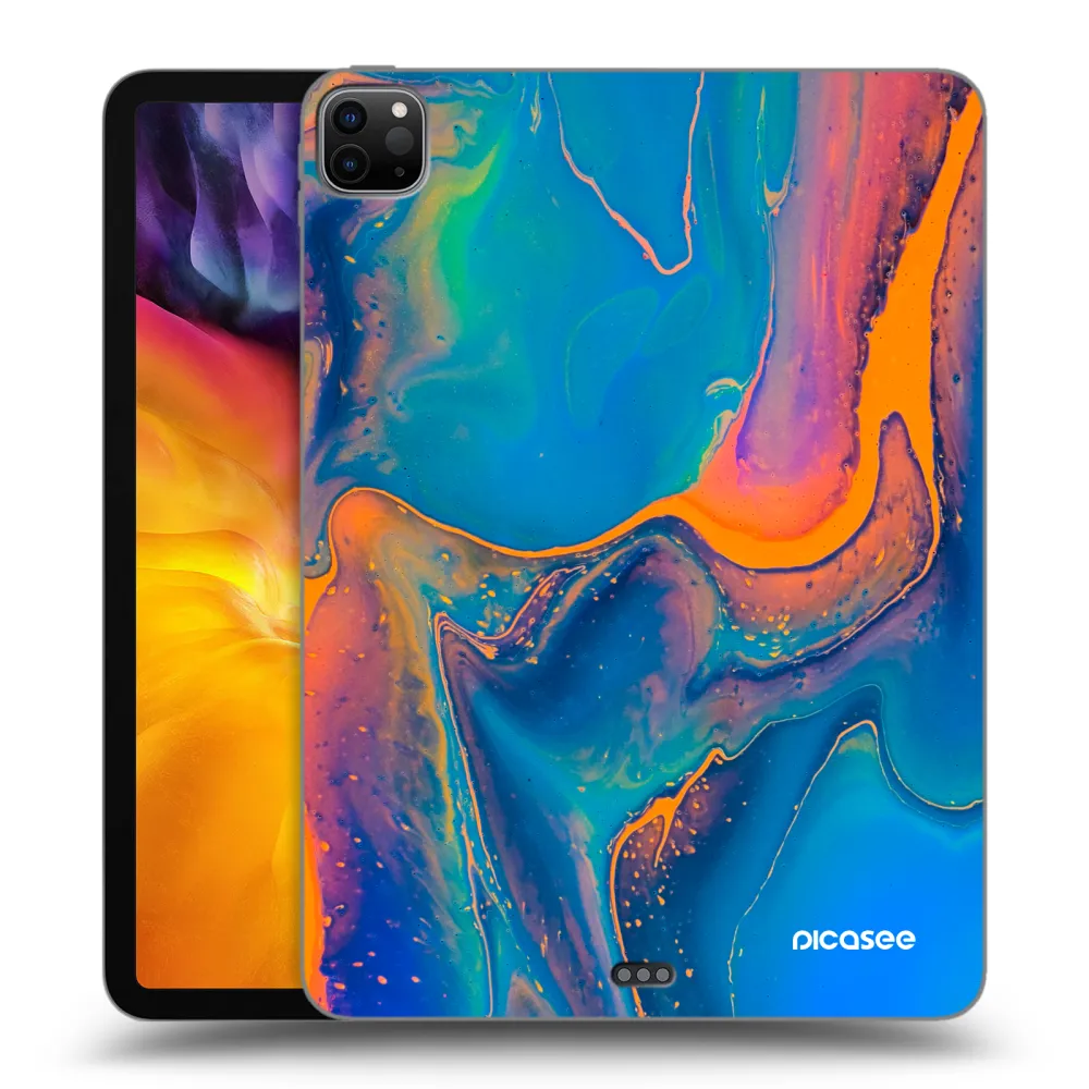 Picasee Μαύρη θήκη σιλικόνης για Apple iPad Pro 11" 2022 M2 (4.generace) - Rainbow