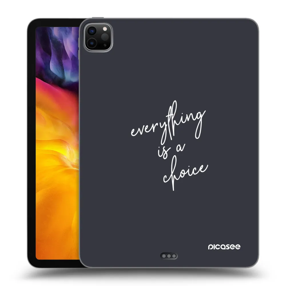 Picasee Μαύρη θήκη σιλικόνης για Apple iPad Pro 11" 2022 M2 (4.generace) - Everything is a choice
