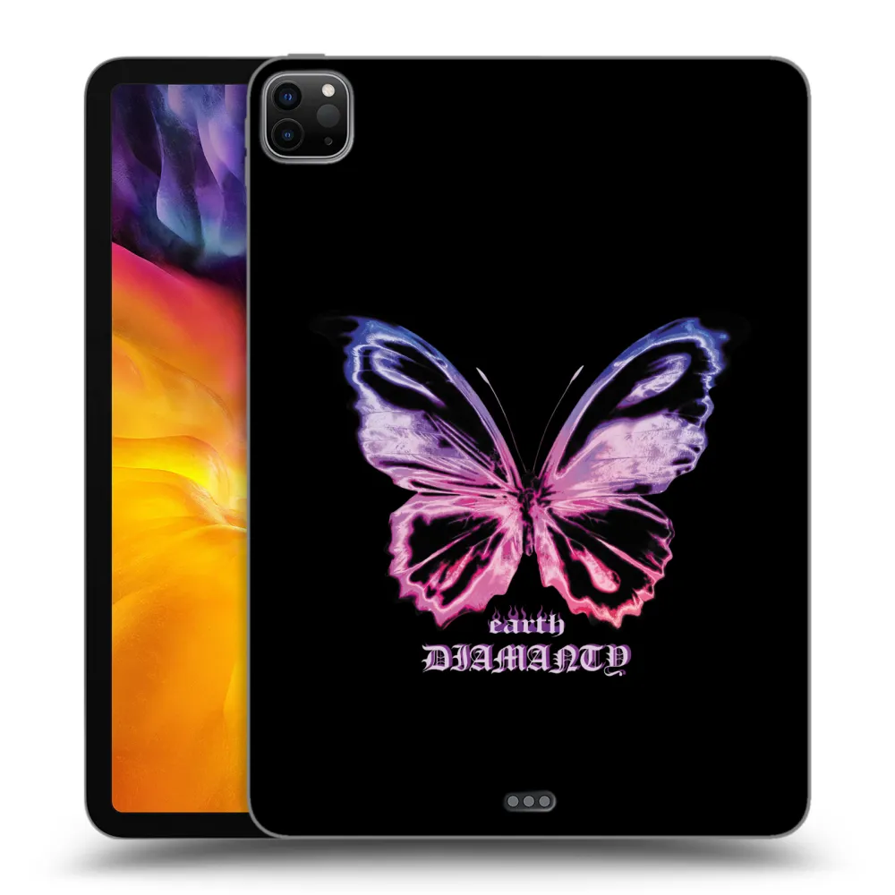 Picasee Μαύρη θήκη σιλικόνης για Apple iPad Pro 11" 2022 M2 (4.generace) - Diamanty Purple