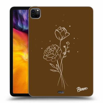 Θήκη για Apple iPad Pro 11" 2022 M2 (4.generace) - Brown flowers