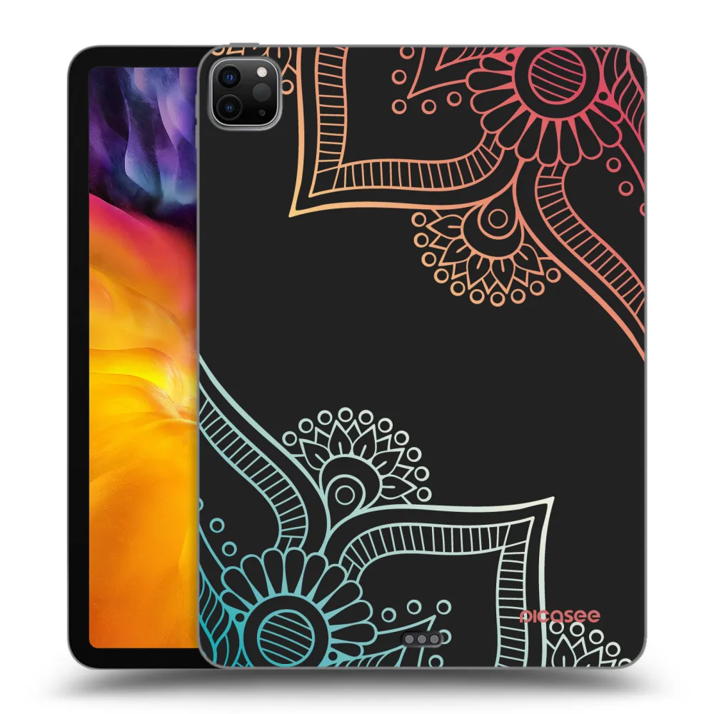 Picasee Μαύρη θήκη σιλικόνης για Apple iPad Pro 11" 2022 M2 (4.generace) - Flowers pattern