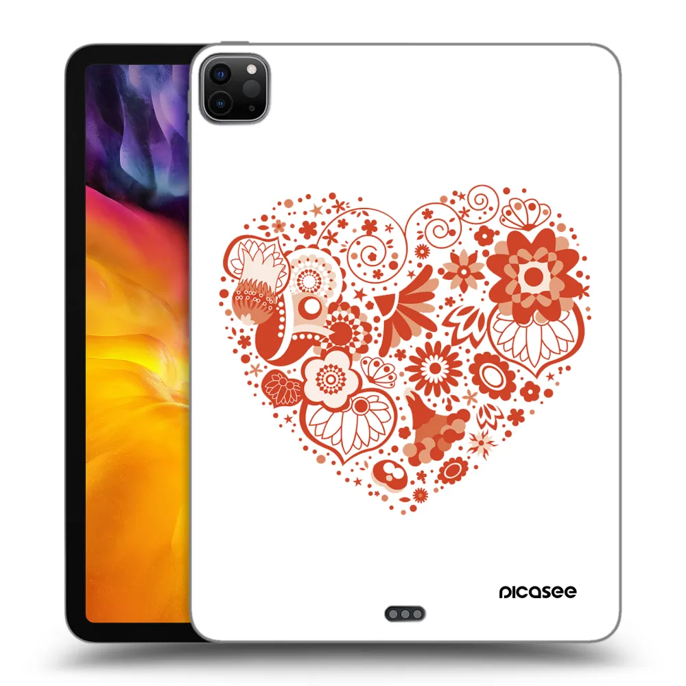 Picasee Μαύρη θήκη σιλικόνης για Apple iPad Pro 11" 2022 M2 (4.generace) - Big heart