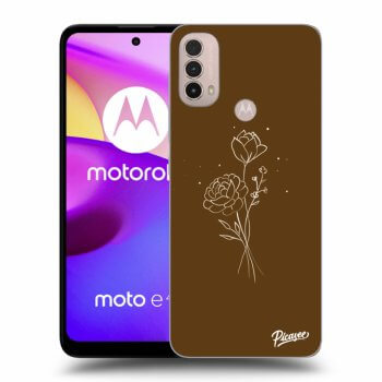 Θήκη για Motorola Moto E40 - Brown flowers