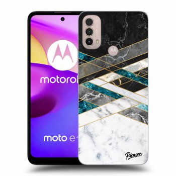 Θήκη για Motorola Moto E40 - Black & White geometry