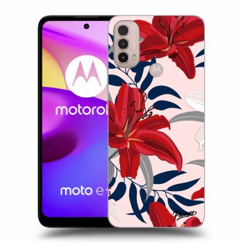 Θήκη για Motorola Moto E40 - Red Lily