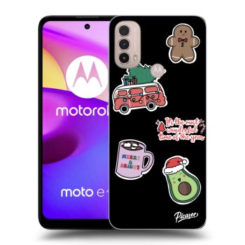 Θήκη για Motorola Moto E40 - Christmas Stickers