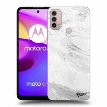 Θήκη για Motorola Moto E40 - White marble