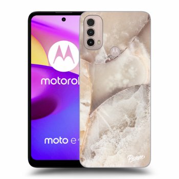 Θήκη για Motorola Moto E40 - Cream marble