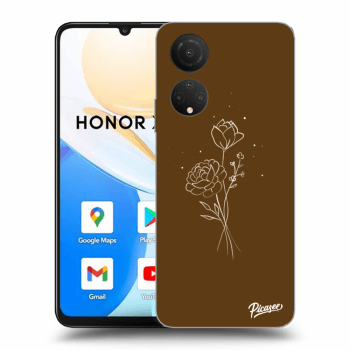 Θήκη για Honor X7 - Brown flowers