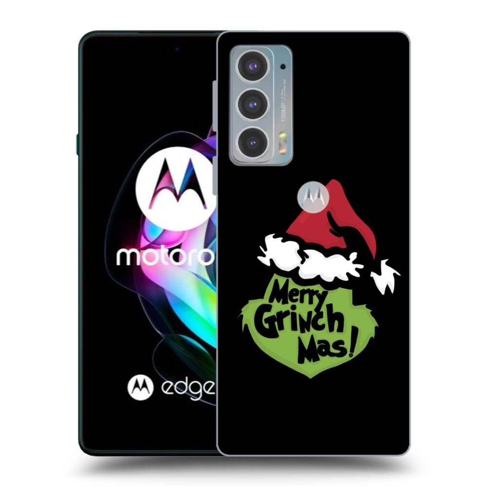 Picasee Μαύρη θήκη σιλικόνης για Motorola Edge 20 - Grinch 2