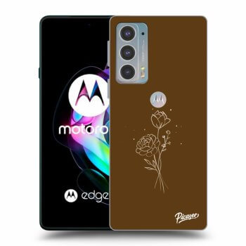 Θήκη για Motorola Edge 20 - Brown flowers