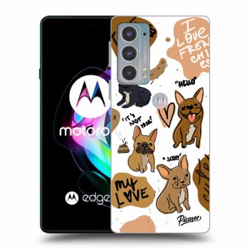 Picasee Μαύρη θήκη σιλικόνης για Motorola Edge 20 - Frenchies