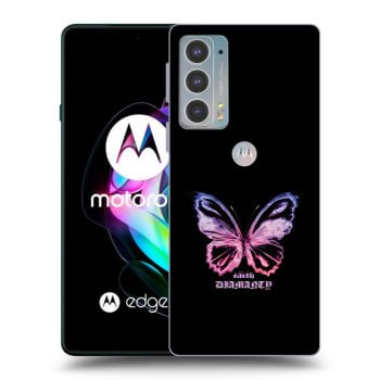 Picasee Μαύρη θήκη σιλικόνης για Motorola Edge 20 - Diamanty Purple
