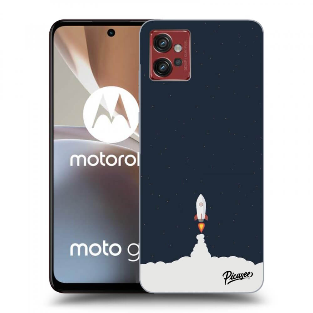 Picasee Μαύρη θήκη σιλικόνης για Motorola Moto G32 - Astronaut 2