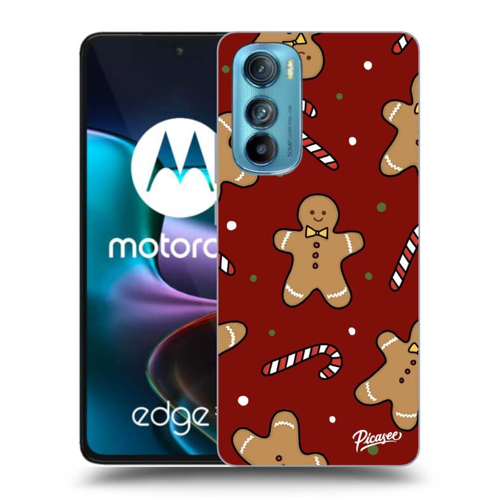 Picasee Μαύρη θήκη σιλικόνης για Motorola Edge 30 - Gingerbread 2